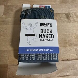 Duluth Trading Go Buck Naked Pattern Boxer Briefs Large Grazing Buffalo Print